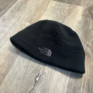 The North Face Fleece Beanie Hat Black Small-Medium Embroidered Outdoor Hat